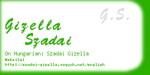 gizella szadai business card